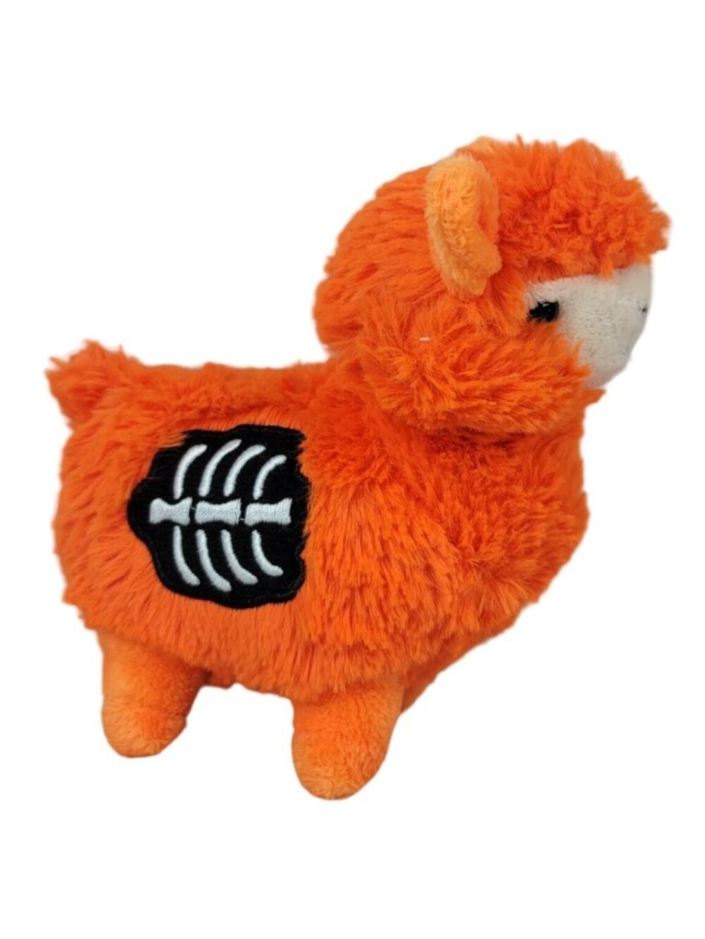Dan Dee Halloween Llama Plush Orange 7" Skeleton Rib Bones Stuffed Animal